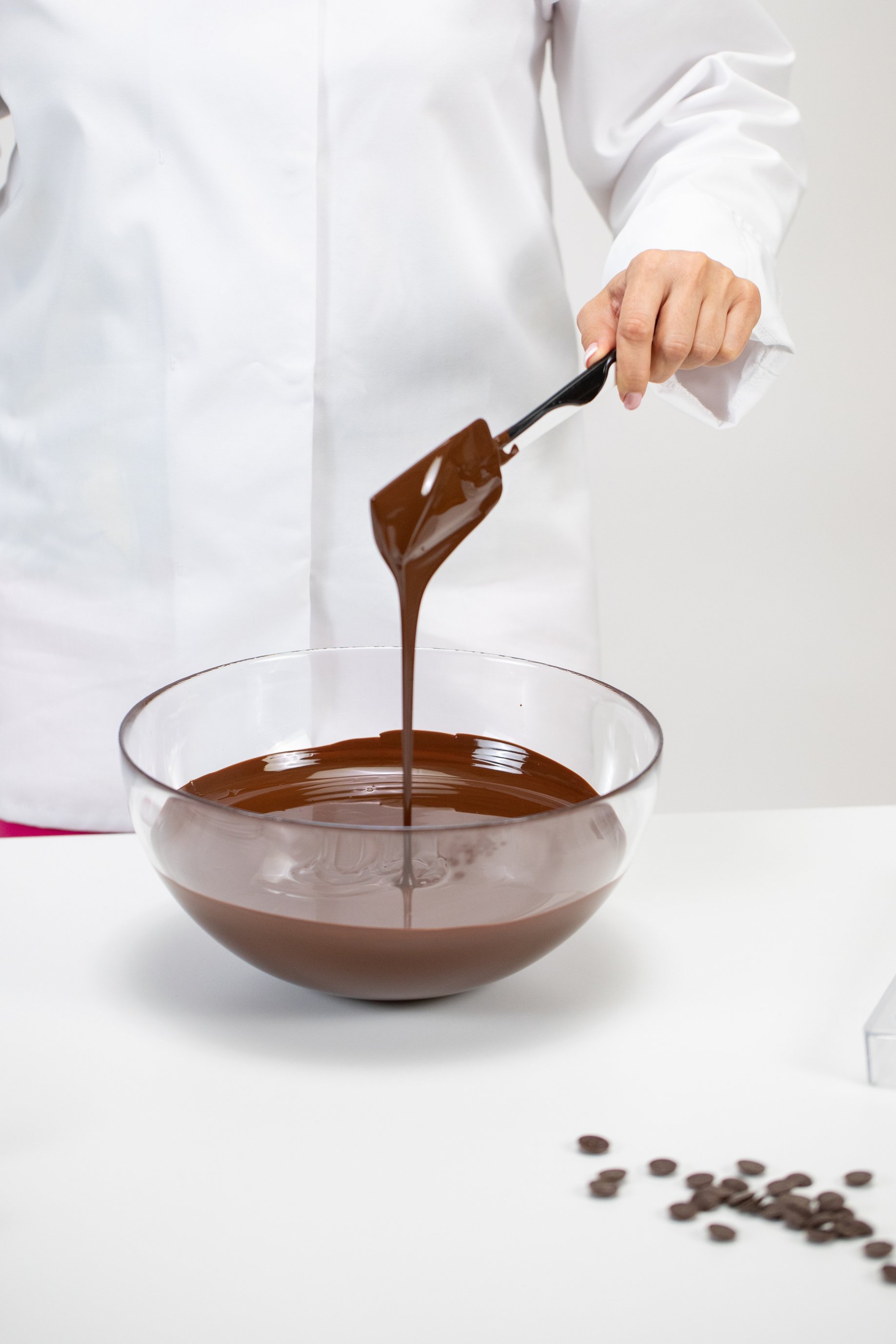 Chocolatier Mixing Chocolate 